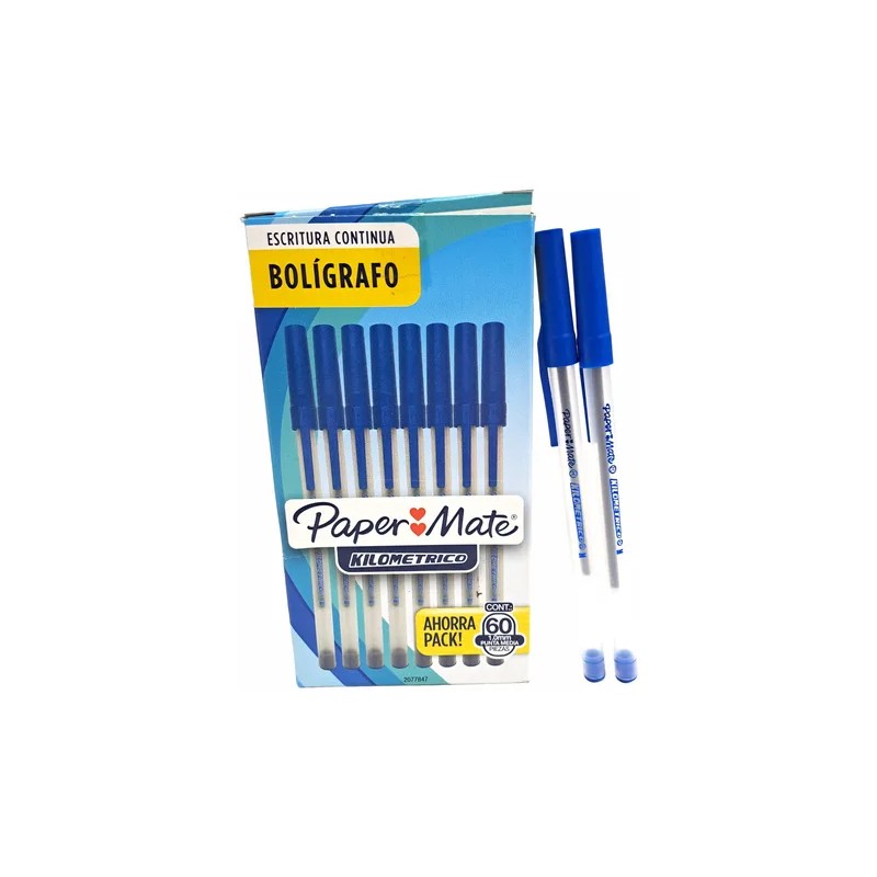 BOLIGRAFO PAPER MATE KILOMETRICO ECO AZUL