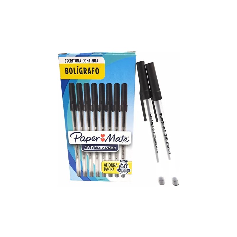 BOLIGRAFO PAPER MATE KILOMETRICO ECO NEGRO