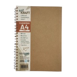 CUADERNO PAPERLAND A4 ECO KRAFT