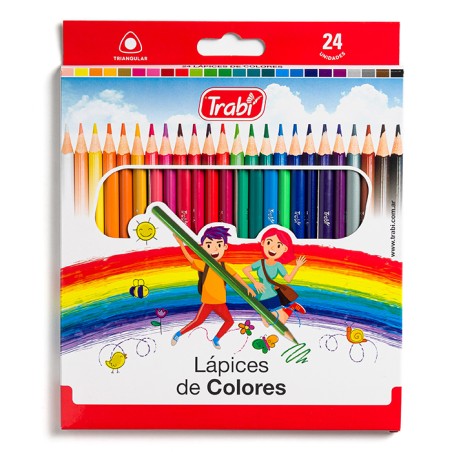 LAPIZ COLOR DE RESINA LARGO TRABI X24U